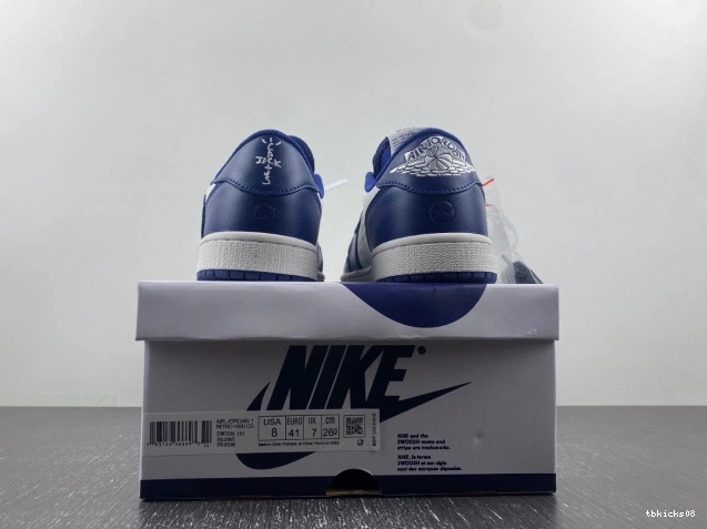 Reps TBkick X JORDAN OFF-WHITE CUSTOM X 1 SCOTT AIR TRAVIS DM7890-101 0724